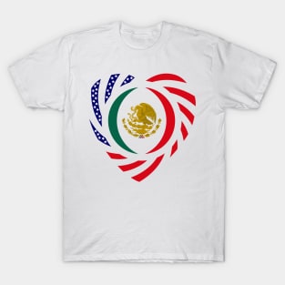 Mexican American Multinational Patriot Flag (Heart) T-Shirt